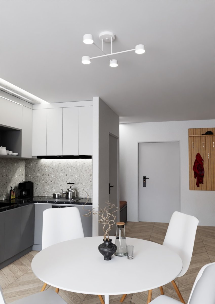 Halo Ø60 Valkoinen plafondi valmistajalta Emibig Lighting - Halo &ndash; T&auml;ss&auml; poikkeuksellisessa valaistuksessa on moderni ja minimalistinen muotoilu.