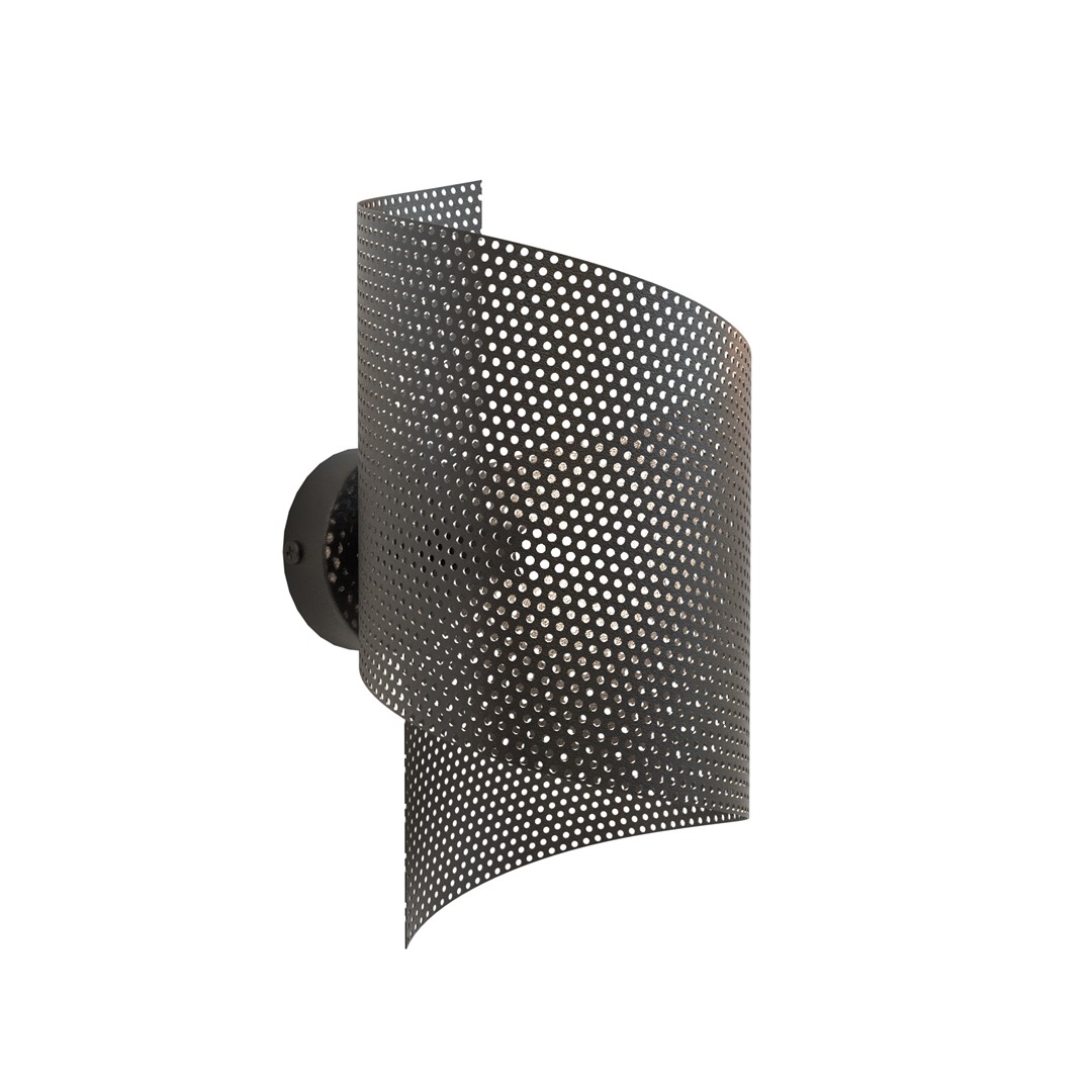 Spiral 30cm Musta seinävalaisin valmistajalta Emibig Lighting - Spiraali &ndash; Valmistettu metalliverkosta, joka antaa sille ep&auml;tavallisen ja tyylikk&auml;&auml;n vaikutelman.