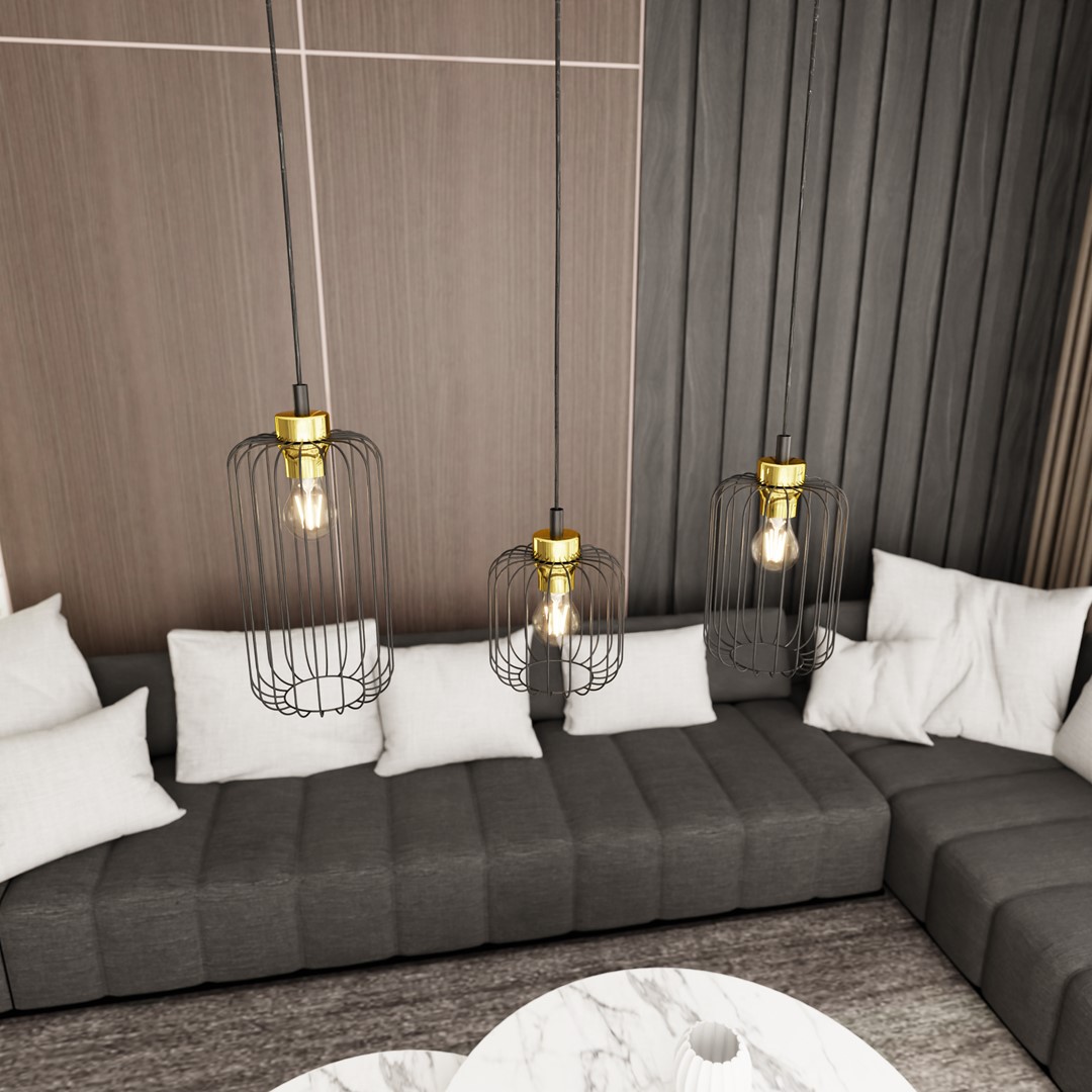 Vander 60cm Musta/kulta kattovalaisin valmistajalta Emibig Lighting - Vander &ndash; t&auml;ydellinen yhdistelm&auml; teollista ja eleganttia muotoilua.