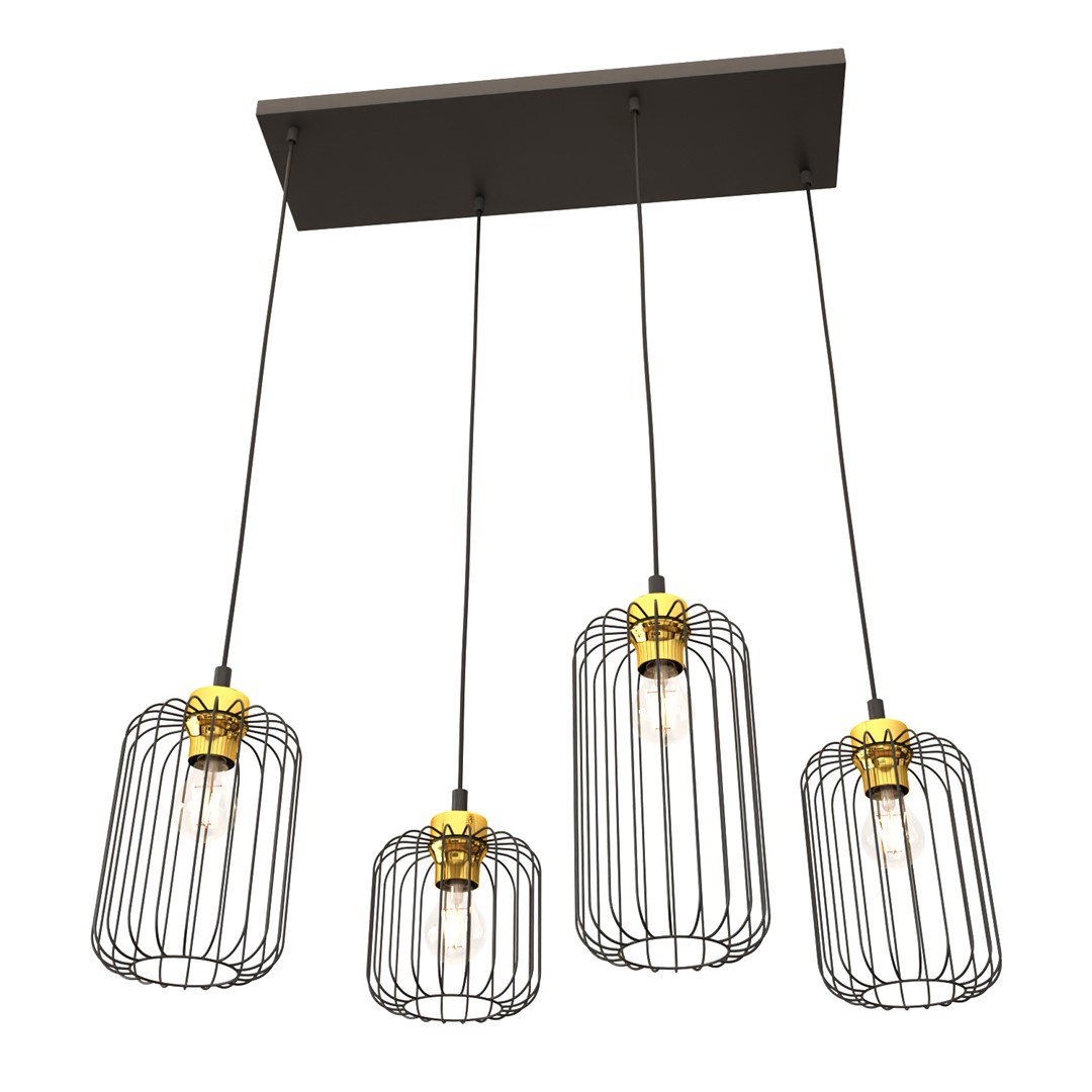 Vander 70cm Musta/kulta kattovalaisin valmistajalta Emibig Lighting - Vander &ndash; t&auml;ydellinen yhdistelm&auml; teollista ja eleganttia muotoilua.