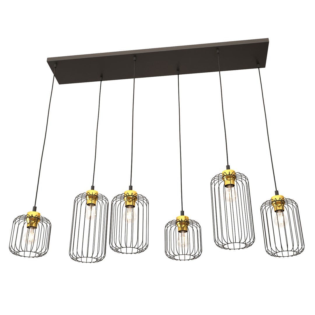 Vander 115cm Musta/kulta kattovalaisin valmistajalta Emibig Lighting - Vander &ndash; t&auml;ydellinen yhdistelm&auml; teollista ja eleganttia muotoilua.