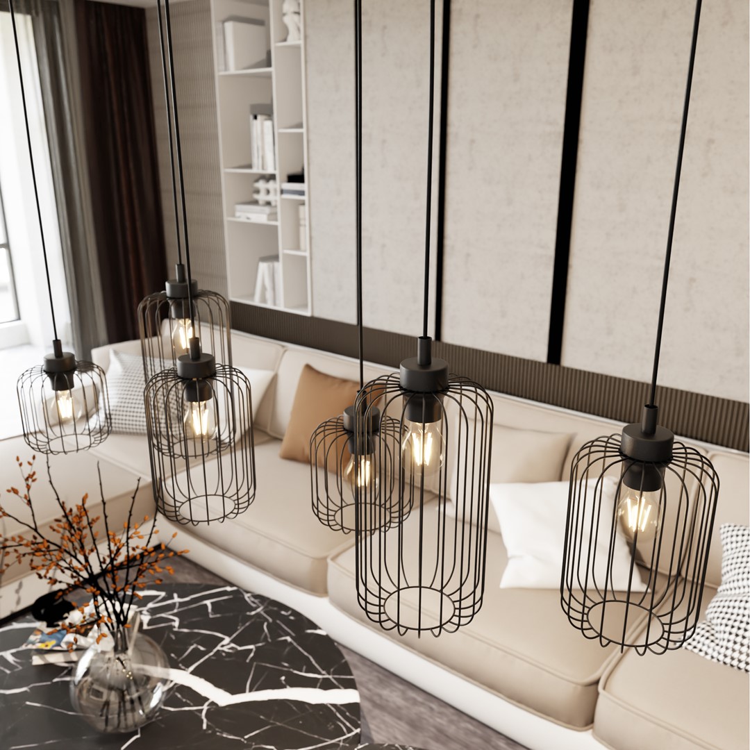 Vander 115cm Musta kattovalaisin valmistajalta Emibig Lighting - Vander &ndash; t&auml;ydellinen yhdistelm&auml; teollista ja eleganttia muotoilua.