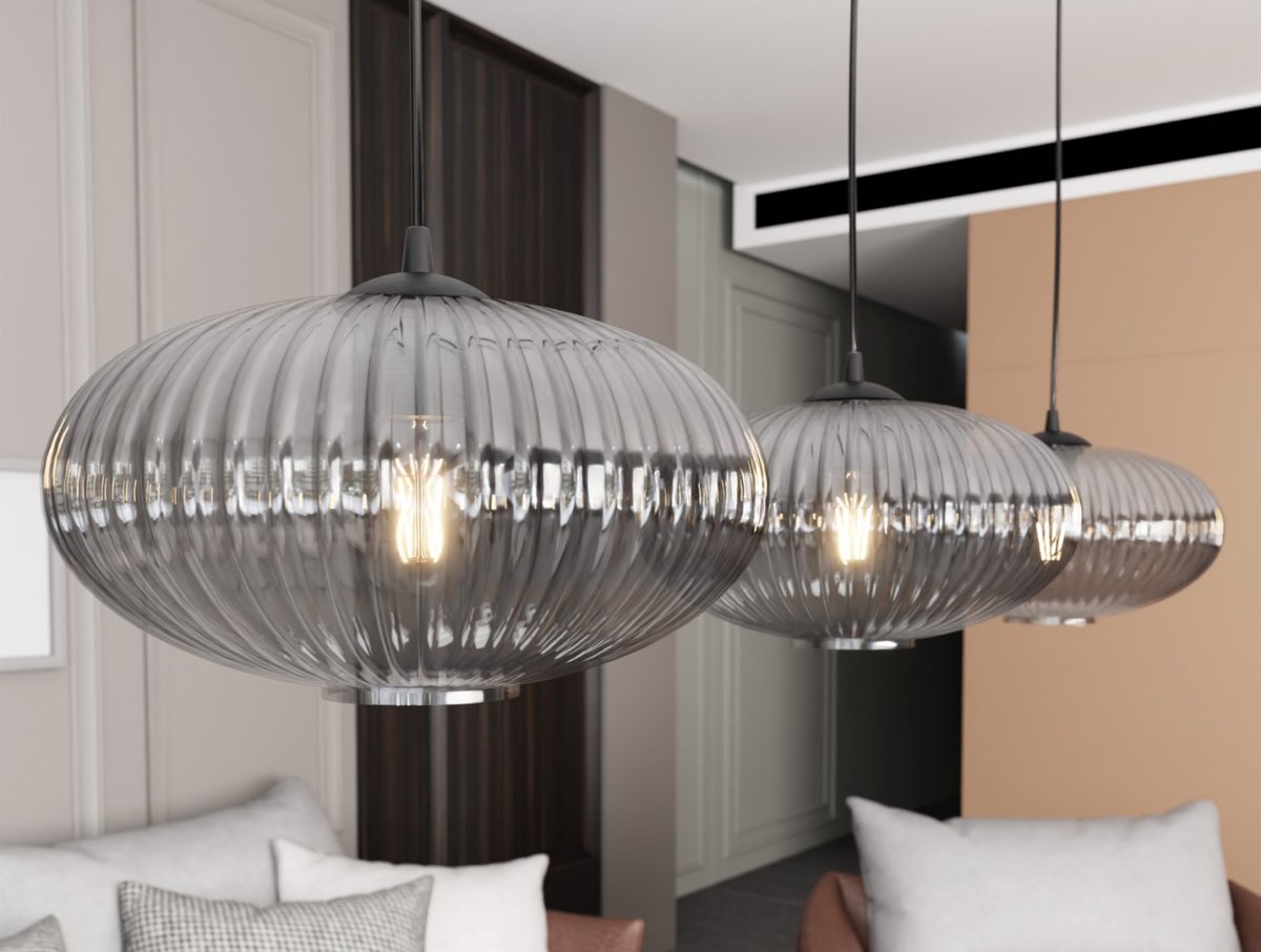 Coco 115cm Savun värinen kattovalaisin valmistajalta Emibig Lighting - Coco-kattovalaisin on moderni riipus, jossa yhdistyy eleganssi ja toiminnallisuus.