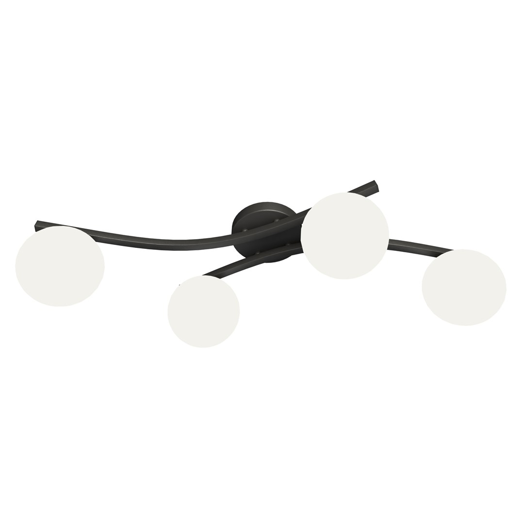 Opus 84cm Valkoinen plafondi valmistajalta Emibig Lighting - Yksinkertainen muoto ja opaalilasikuvut antavat huoneeseen pehmeytt&auml; ja keveytt&auml;, kun taas lamppu levitt&auml;&auml; miellytt&auml;v&auml;&auml;, hajavaloa.