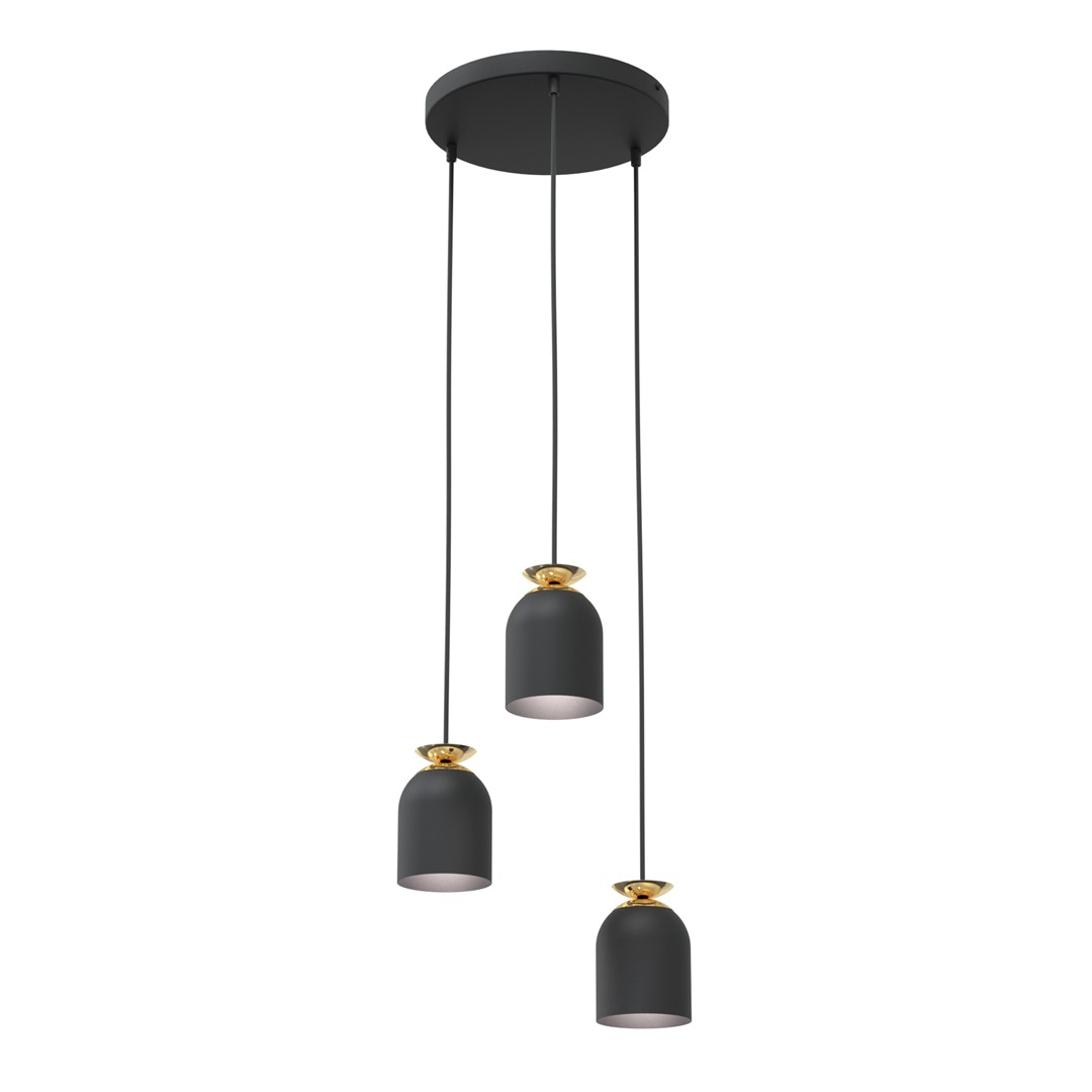 Target Ø30 Musta kattovalaisin valmistajalta Emibig Lighting - Kest&auml;v&auml;t metallis&auml;vyt on yhdistetty kullanv&auml;risiin yksityiskohtiin, jotka luovat tehokkaan kontrastin ja lis&auml;&auml;v&auml;t sek&auml; eleganssia ett&auml; hienostuneisuutta.