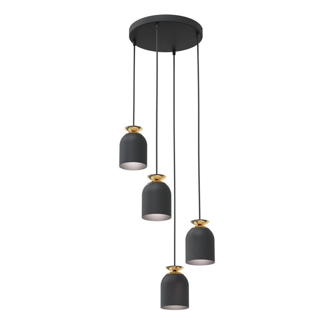 Target Ø30 Musta kattovalaisin valmistajalta Emibig Lighting - Kest&auml;v&auml;t metallis&auml;vyt on yhdistetty kullanv&auml;risiin yksityiskohtiin, jotka luovat tehokkaan kontrastin ja lis&auml;&auml;v&auml;t sek&auml; eleganssia ett&auml; hienostuneisuutta.