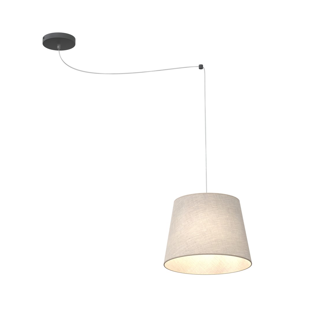 Ascot Ø38 Beige kattovalaisin valmistajalta Emibig Lighting - Valitset itse johdon sijainnin ja voit siten p&auml;&auml;tt&auml;&auml; miss&auml; ja kuinka korkealle lampun pit&auml;&auml; ripustaa.