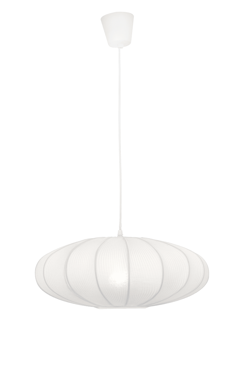 Mamsell Ø45 Valkoinen kattovalaisin valmistajalta Aneta Lighting - Mamsell-kattovalaisin on päällystetty hienoksi laskostetulla joustavalla kankaalla, joka antaa miellyttävän, hieman himmeän valon.