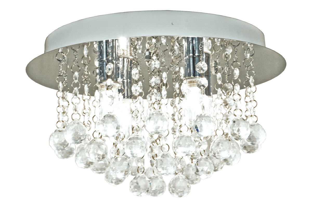 Teresa Ø36 Kromi kylpyhuoneen valaisin valmistajalta Aneta Lighting - Valaisimen p&auml;&auml;materiaali on metallia ja prismat akryylia.