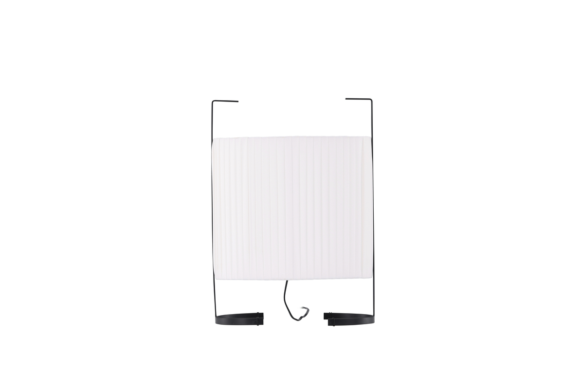 Rennes 48cm Luonnonvalkoinen pöytävalaisin valmistajalta Venture Design - Varjostin on valmistettu luonnonvalkoisesta pellavasta ja siin&auml; on hieno raidallinen kuvio.