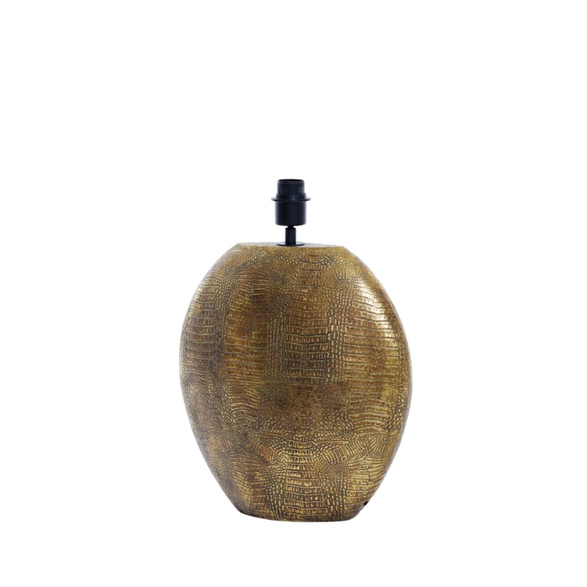 Skeld 40cm Pronssi lampunjalka valmistajalta Light & Living - Tässä ainutlaatuisessa antiikkisen pronssin värisessä lampunjalassa on kaunis teksturoitu pinta, joka on saanut inspiraationsa matelijakuvioista ja antaa sille ylellisen ja hienostuneen ilmeen.