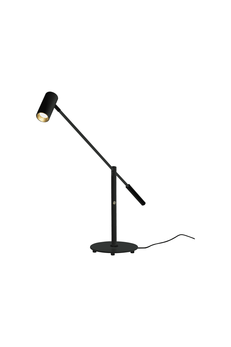 Concord 58cm Musta työpöytävalaisin valmistajalta Aneta Lighting - Concord tarjoaa lämpimän valkoisen suunnatun valon, jota voidaan helposti himmentää lampun kytkimellä.