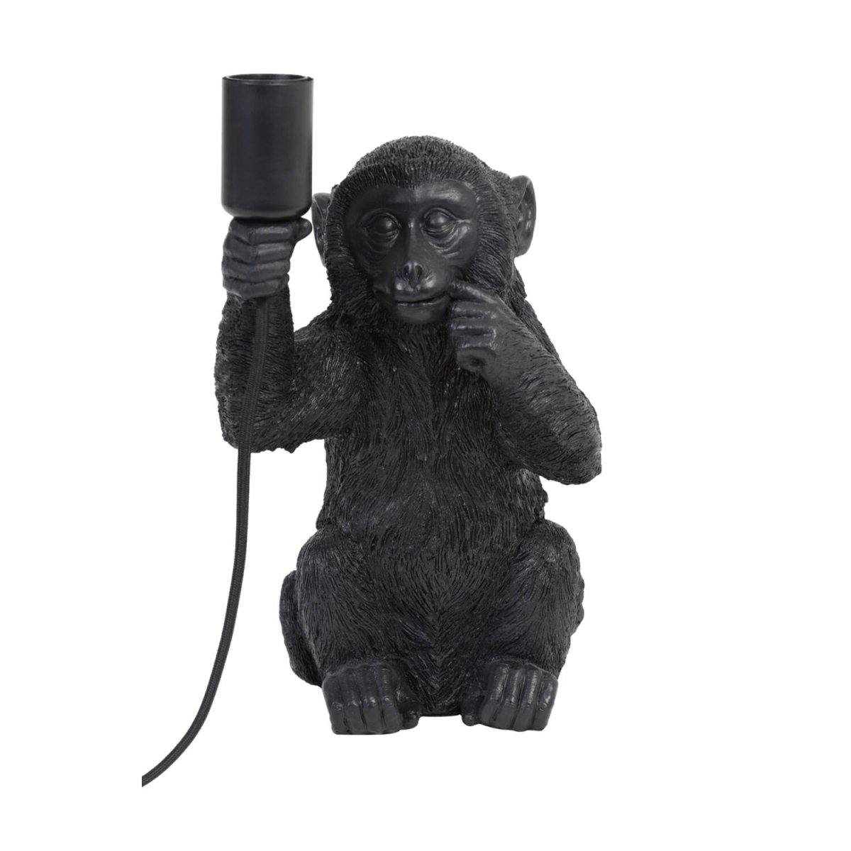 Monkey 34cm Musta pöytävalaisin valmistajalta Light & Living - Monkey on leikkisä luonteeltaan valaisin, anna sen valaista kotisi ainutlaatuisella ja viehättävällä muotoilullaan!