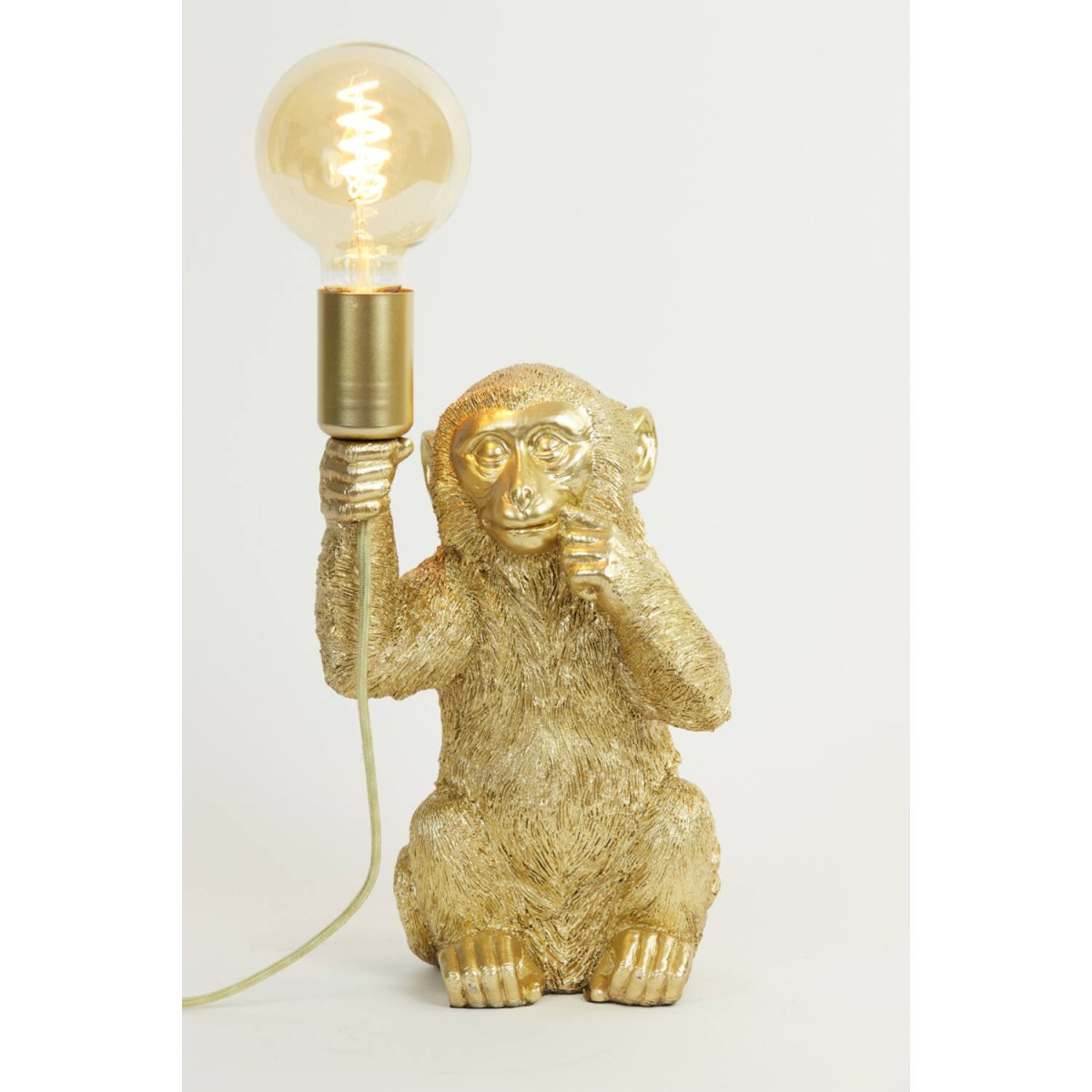 Monkey 34cm Kulta pöytävalaisin valmistajalta Light & Living - Monkey on leikkisä luonteeltaan valaisin, anna sen valaista kotisi ainutlaatuisella ja viehättävällä muotoilullaan!