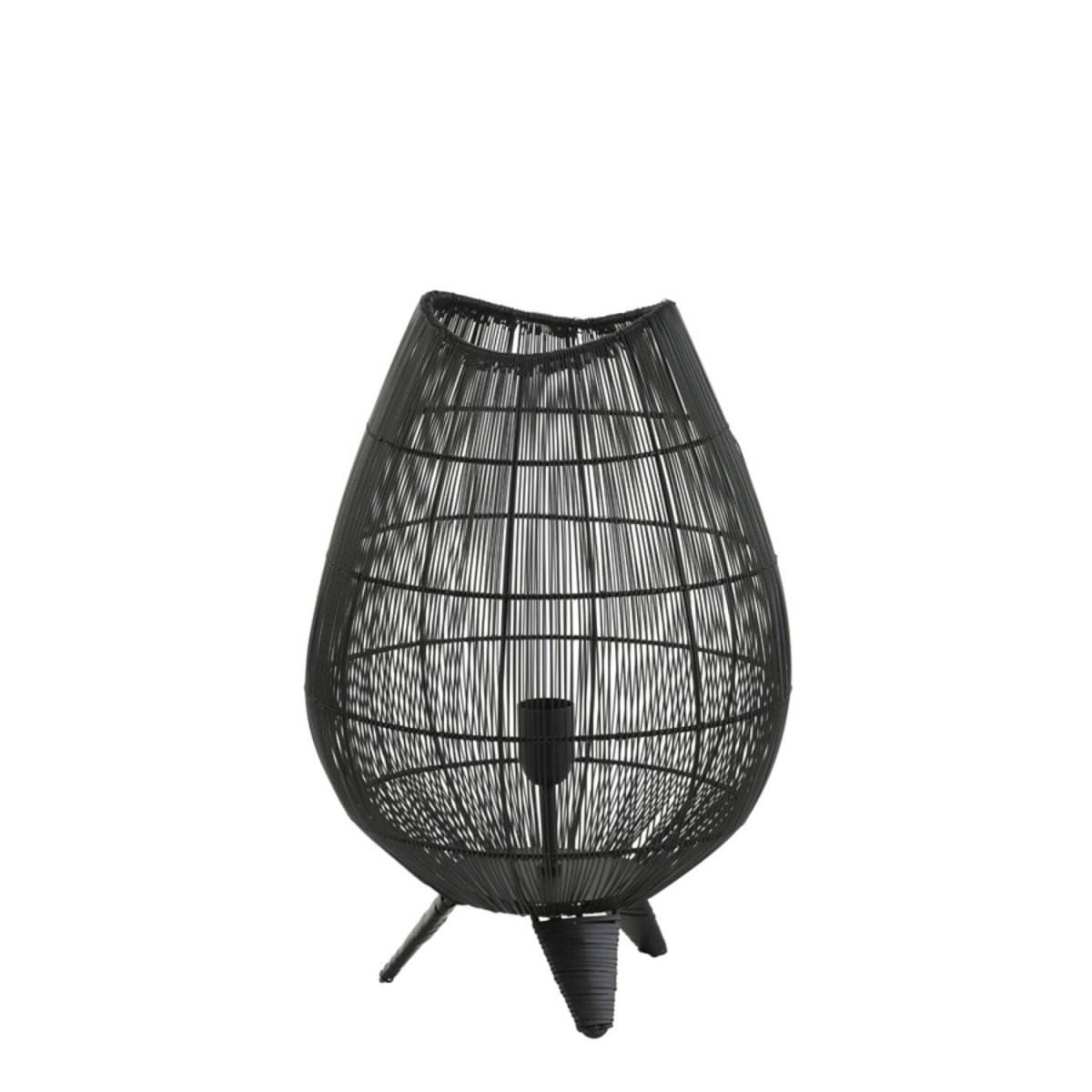 Yumi 47cm Musta pöytävalaisin valmistajalta Light & Living - Ilmava muotoilu tarjoaa kauniin valon leikin ja sopii niin moderniin kuin teolliseen sisustukseen.