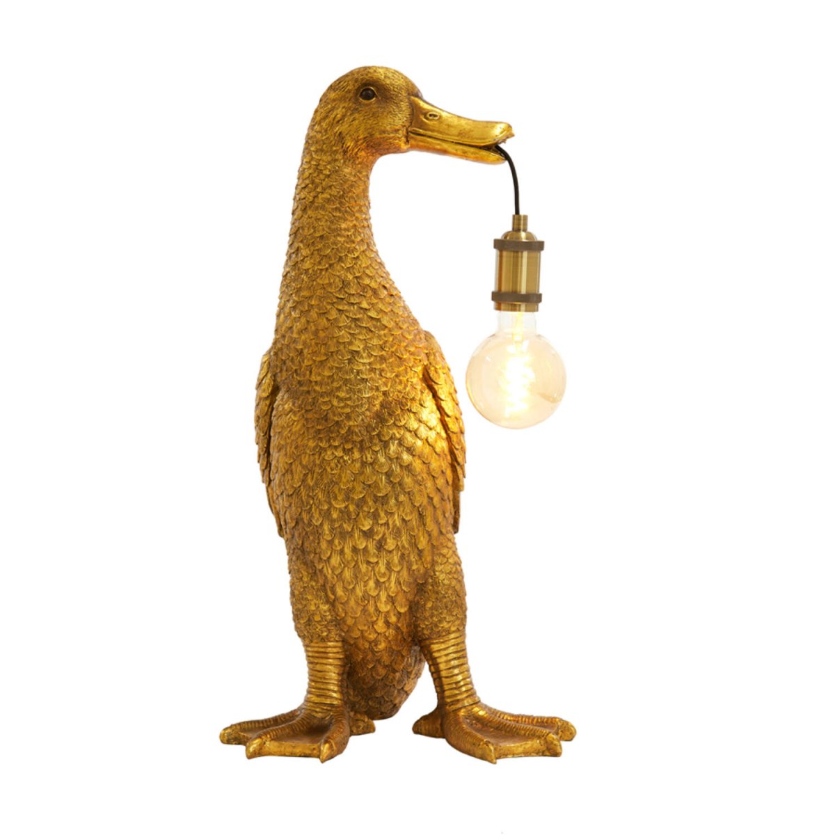 Duck 65cm Antiikki kultaa pöytävalaisin valmistajalta Light & Living - 