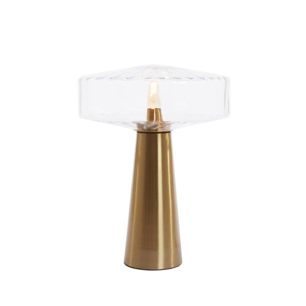 Pleat 53cm Kulta/kirkas pöytävalaisin valmistajalta Light & Living - 