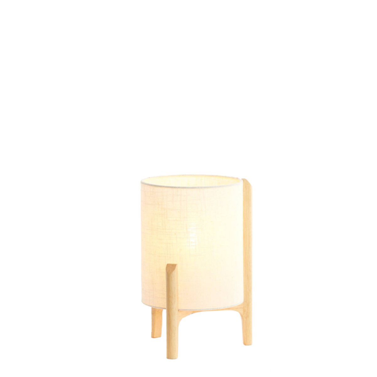 Litto 33cm Valkoinen pöytävalaisin valmistajalta Light & Living - Valaisimessa on tukeva vaalea puurunko ja valkoinen pellavavarjostin, joka levitt&auml;&auml; pehme&auml;&auml; ja miellytt&auml;v&auml;&auml; valoa.