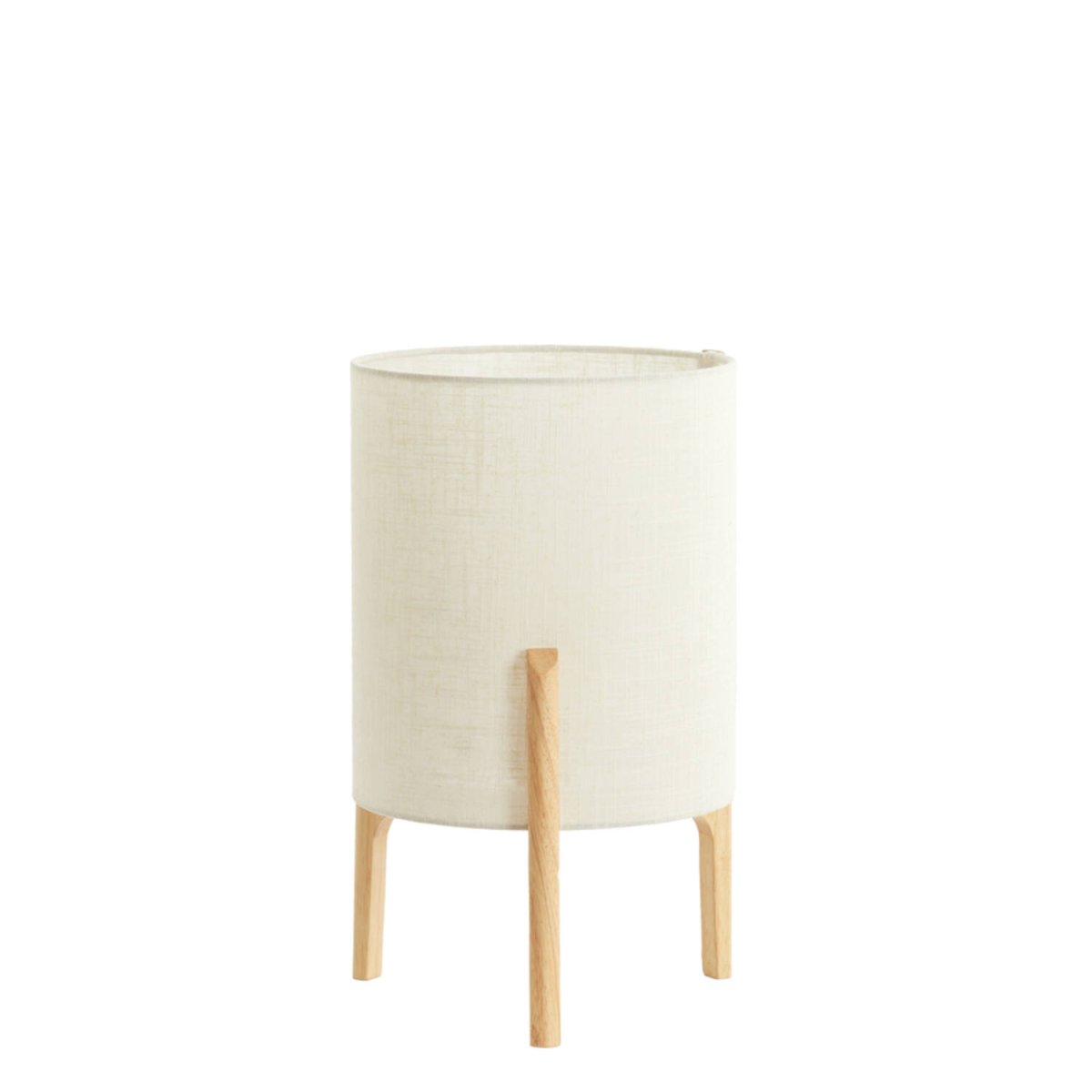 Litto 44cm Valkoinen pöytävalaisin valmistajalta Light & Living - Valaisimessa on tukeva vaalea puurunko ja valkoinen pellavavarjostin, joka levitt&auml;&auml; pehme&auml;&auml; ja miellytt&auml;v&auml;&auml; valoa.