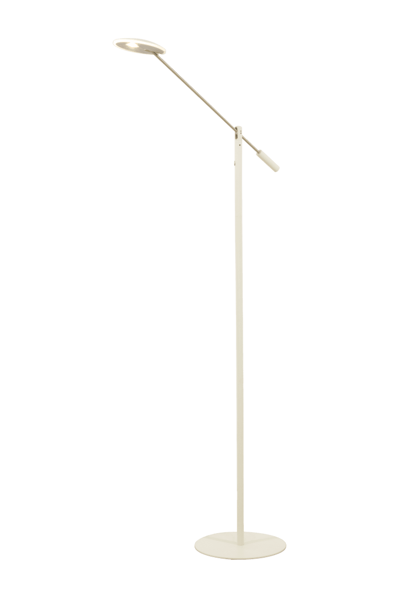 Cadiz Valkoinen lattiavalaisin valmistajalta Aneta Lighting - Integroitu LED-valolähde, joka antaa miellyttävän lämpimän valkoisen valon.