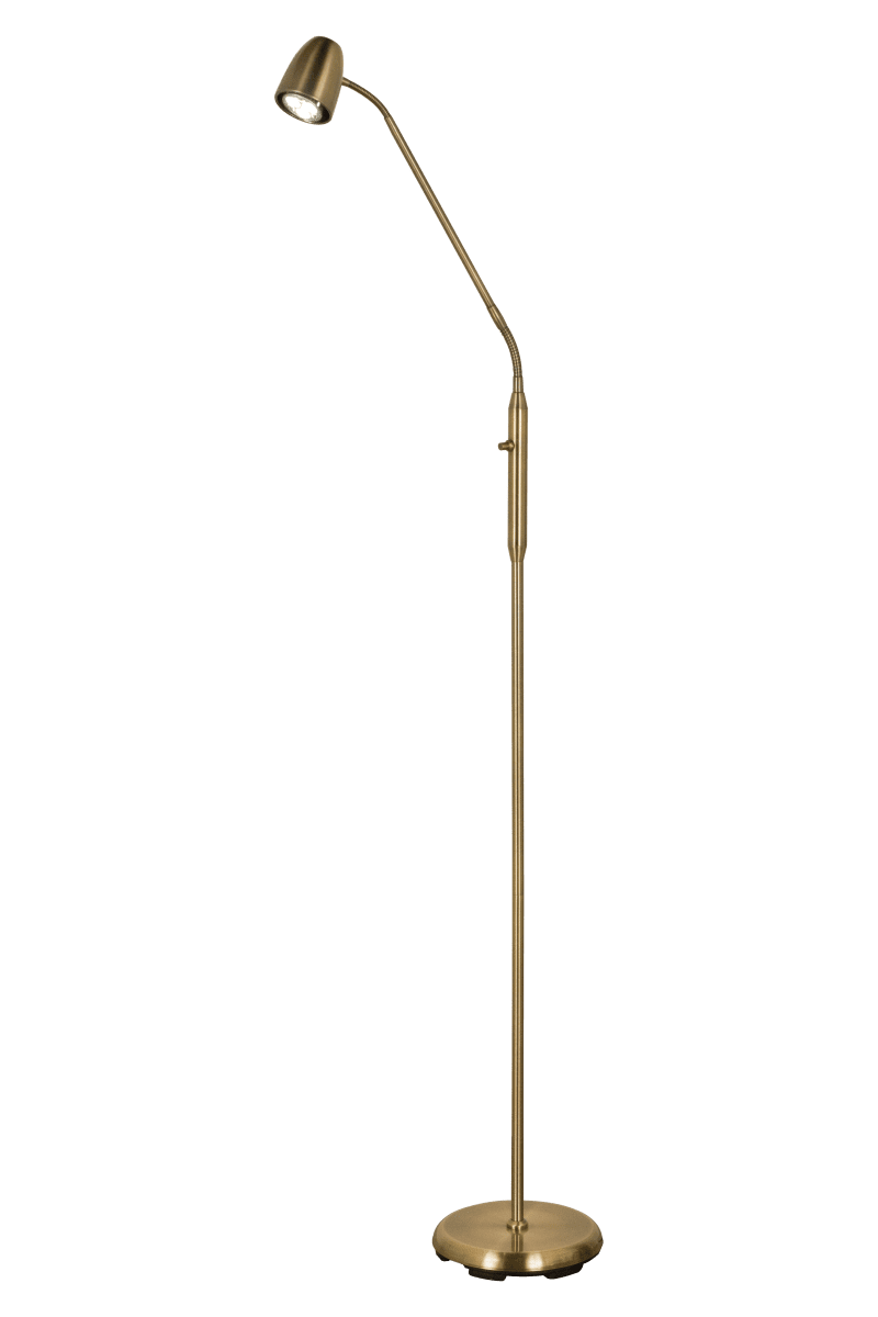 Sandnes 1 Antiikki lattiavalaisin valmistajalta Aneta Lighting - tanko ja säädettävä pää.