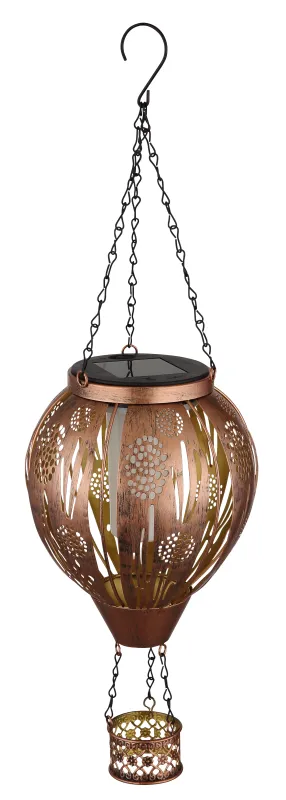 Balloon Kupari aurinkokennolamppu valmistajalta Globo Lighting - En unik och st&auml;mningsfull detalj som ger utomhusmilj&ouml;n en lekfull och elegant touch!