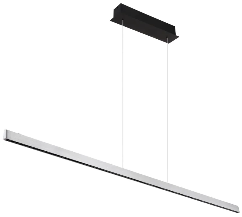 Dentsy 150cm Teräs kattovalaisin valmistajalta Globo Lighting - Med den smidiga touchknappen f&ouml;r av/p&aring; och den stegl&ouml;sa touchdimmern kan du enkelt justera ljusstyrkan efter &ouml;nskem&aring;l.