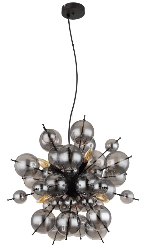 Udo Ø55 Savun värinen kattovalaisin valmistajalta Globo Lighting - Dess unika design imponerar med en rund form d&auml;r eleganta metallst&auml;nger sammanl&auml;nkas med dekorativa kulor i olika storlekar.