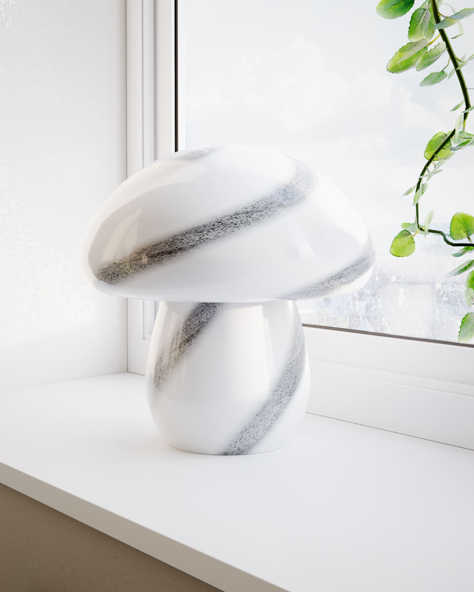 Mira Mushroom 30cm Valkoinen/musta pöytävalaisin valmistajalta By Rydéns - Tutustu Mira Mushroomin kauneuteen ja anna sen ainutlaatuisen vieh&auml;tyksen kultata huoneesi jokaisella valon ja varjon muutoksella.