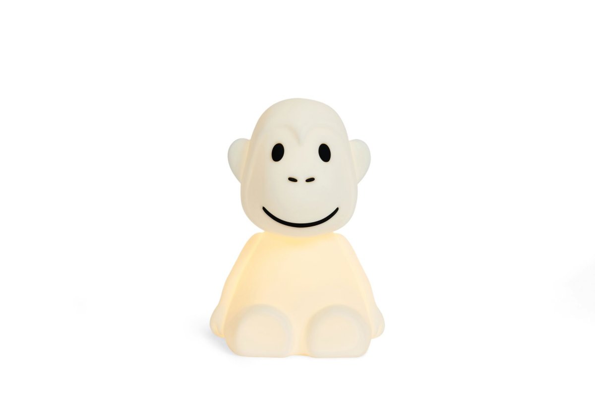 Bundle of Light - Monkey Mini Valkoinen lasten valaisin valmistajalta Mr Maria - Lis&auml;&auml; valoa ja iloa p&auml;iv&auml;&auml;si ja kotiisi t&auml;ll&auml; vieh&auml;tt&auml;v&auml;ll&auml; Monkey-lampulla.