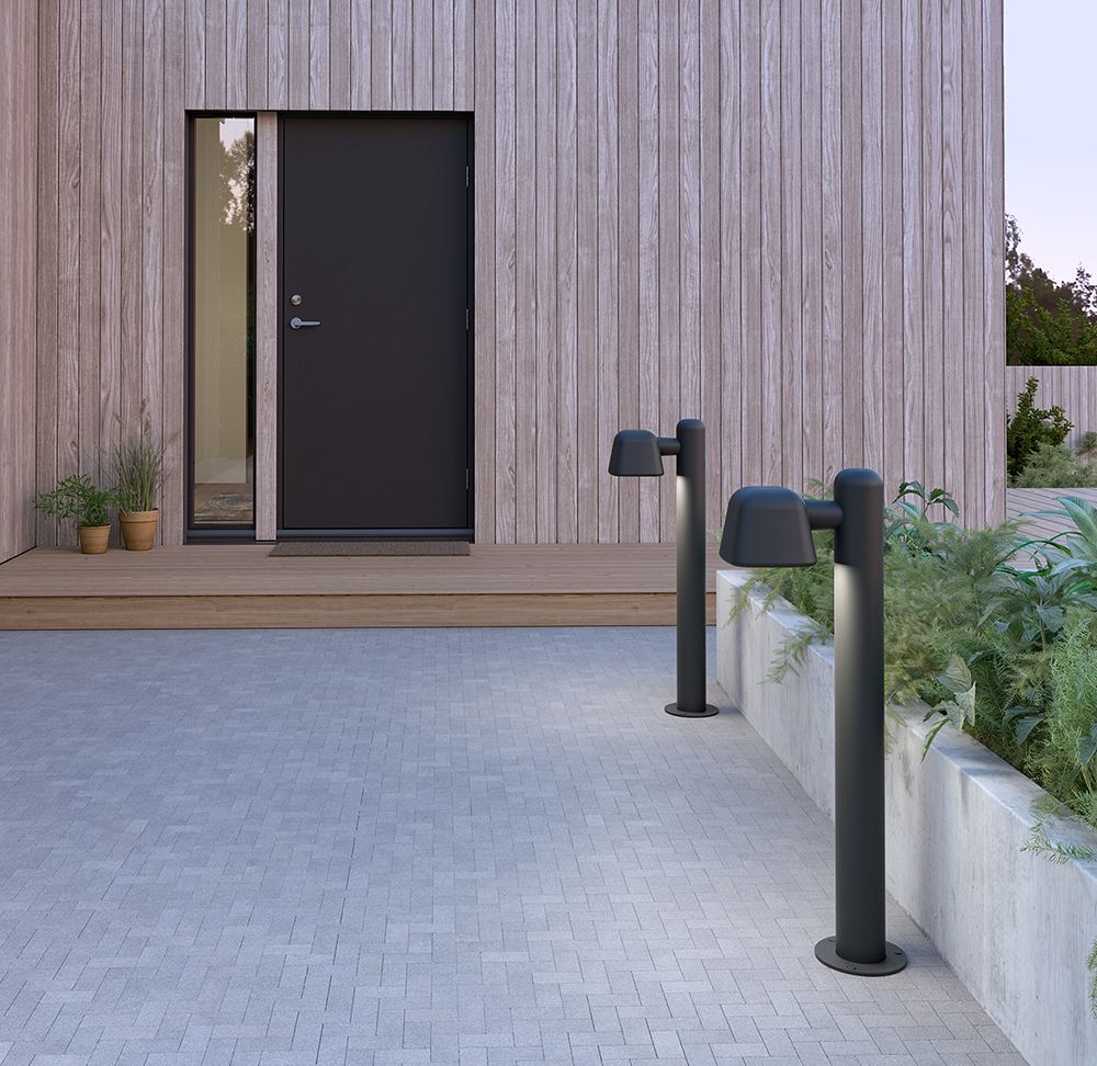 Boo 90cm Musta pylväsvalaisimet valmistajalta Belid - Jopa v&auml;ril&auml;mp&ouml;tilaa ja voimakkuutta voidaan s&auml;&auml;t&auml;&auml; valitsemalla Lumen ja Kelvin.