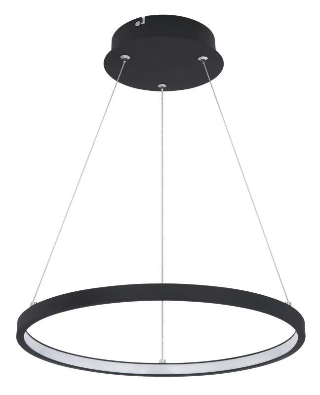 Ralph Ø38 Musta kattovalaisin valmistajalta Globo Lighting - Den moderna, runda takpendeln Ralph i mattsvart &auml;r en stilren blickf&aring;ngare i ditt hem.