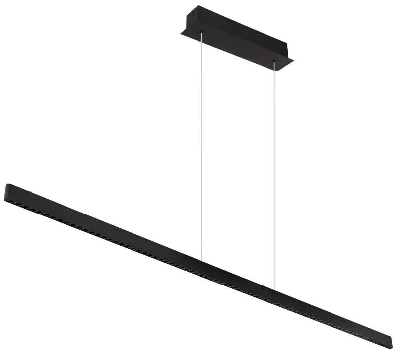 Dentsy 150cm Musta kattovalaisin valmistajalta Globo Lighting - Med den smidiga touchknappen f&ouml;r av/p&aring; och den stegl&ouml;sa touchdimmern kan du enkelt justera ljusstyrkan efter &ouml;nskem&aring;l.