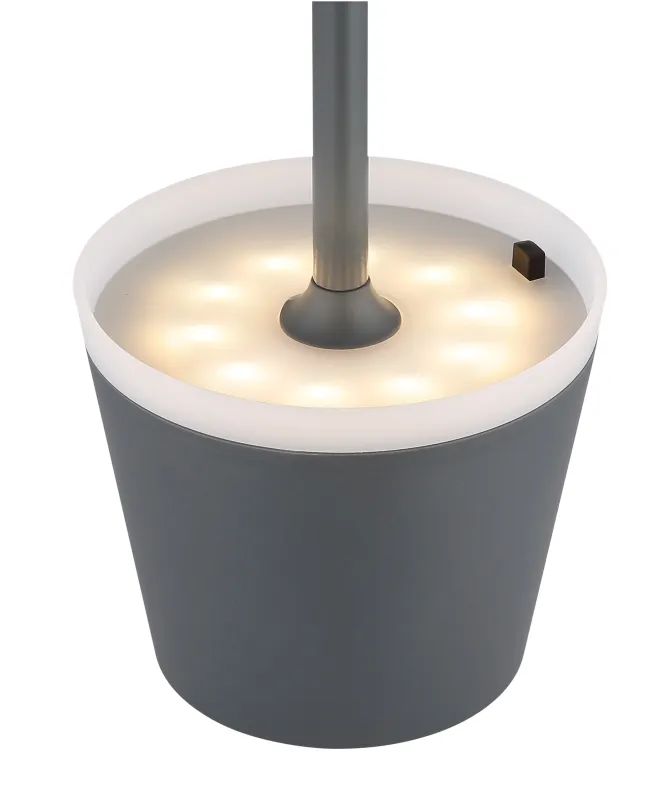 Bordslampa LED Antrasiitti aurinkokennolamppu valmistajalta Globo Lighting - Den diskreta designen sm&auml;lter in i alla milj&ouml;er och med IP44-klassning &auml;r den t&aring;lig mot v&auml;der och vind.