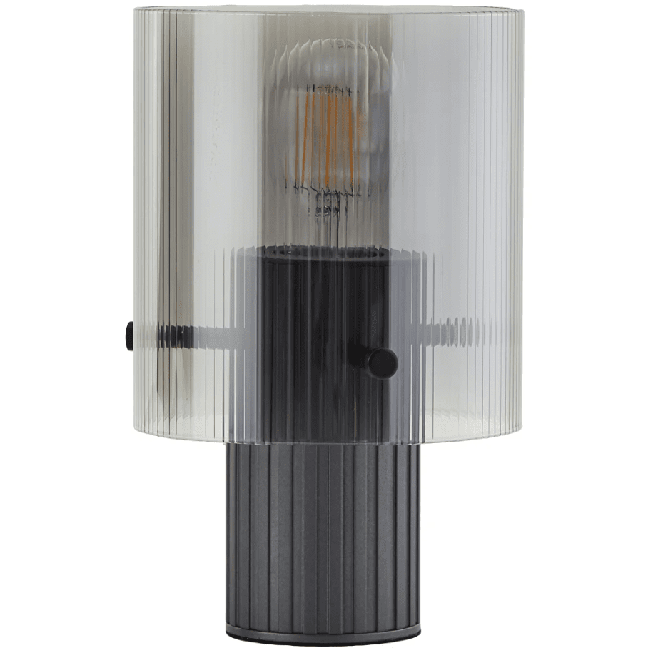 Riffelini 22cm Antrasiitti pöytävalaisin valmistajalta Brilliant - 