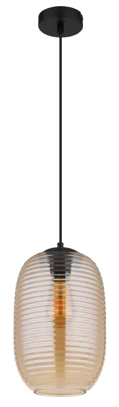 Jefrey Ø20 Keltainen kattovalaisin valmistajalta Globo Lighting - Denna eleganta taklampa &auml;r utrustad med en rund glaskupa i varm b&auml;rnstensf&auml;rg.