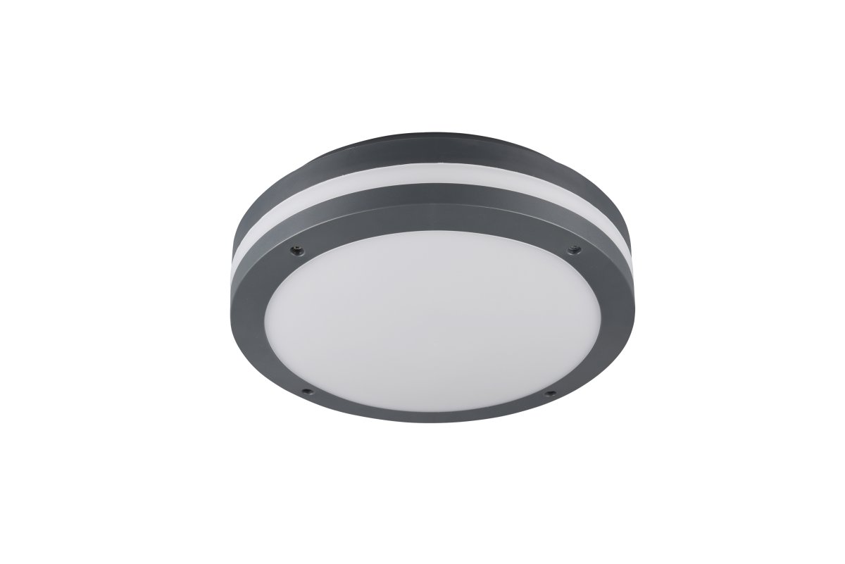 Piave Ø30 Antrasiitti valmistajalta Trio Lighting - Kestävä rakenne IP54-luokituksella suojaa kosteudelta ja pölyltä, ja tasainen valo luo turvallisuutta ja mukavuutta ympäri vuoden.