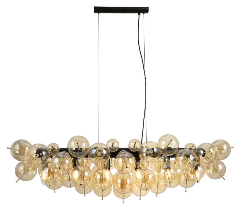 Udo 120cm Keltainen kattovalaisin valmistajalta Globo Lighting - Den mattsvarta metallen ger lampan en sofistikerad och modern k&auml;nsla.