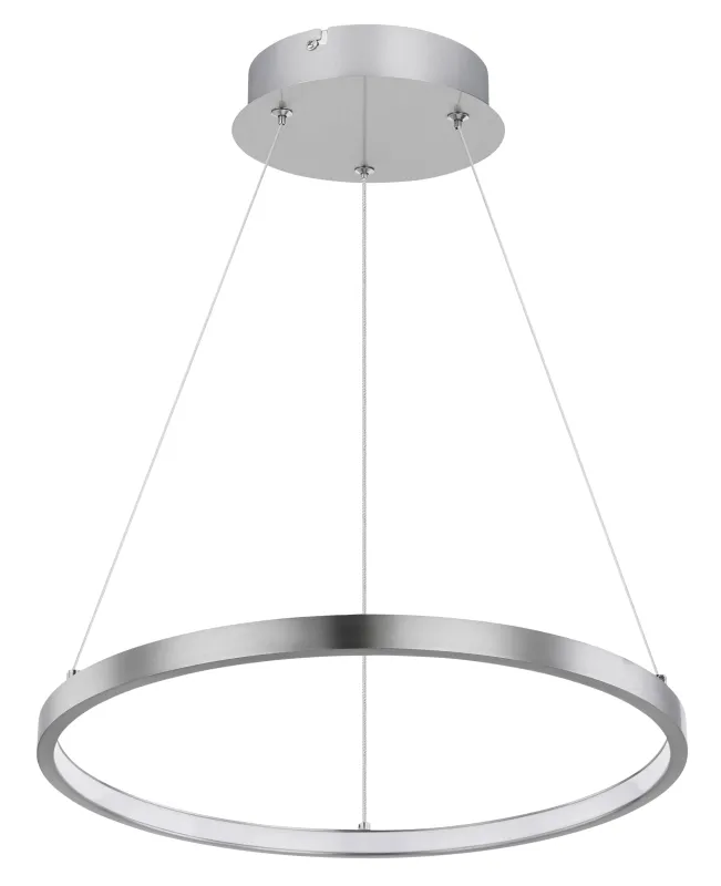 Ralph Ø38 Nikkeli kattovalaisin valmistajalta Globo Lighting - Den moderna, runda takpendeln Ralph i matt nickel &auml;r en stilren blickf&aring;ngare i ditt hem.