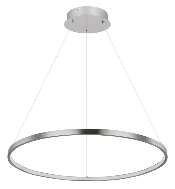 Ralph Ø60 Nikkeli kattovalaisin valmistajalta Globo Lighting - Den moderna, runda takpendeln Ralph i matt nickel &auml;r en stilren blickf&aring;ngare i ditt hem.
