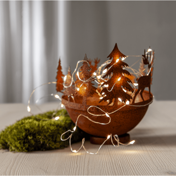 Valosarja Dew Drop 4m Hopea valmistajalta Star Trading - Akkuk&auml;ytt&ouml;inen merkkijono, jossa on 40 LED-kastepisaraa.