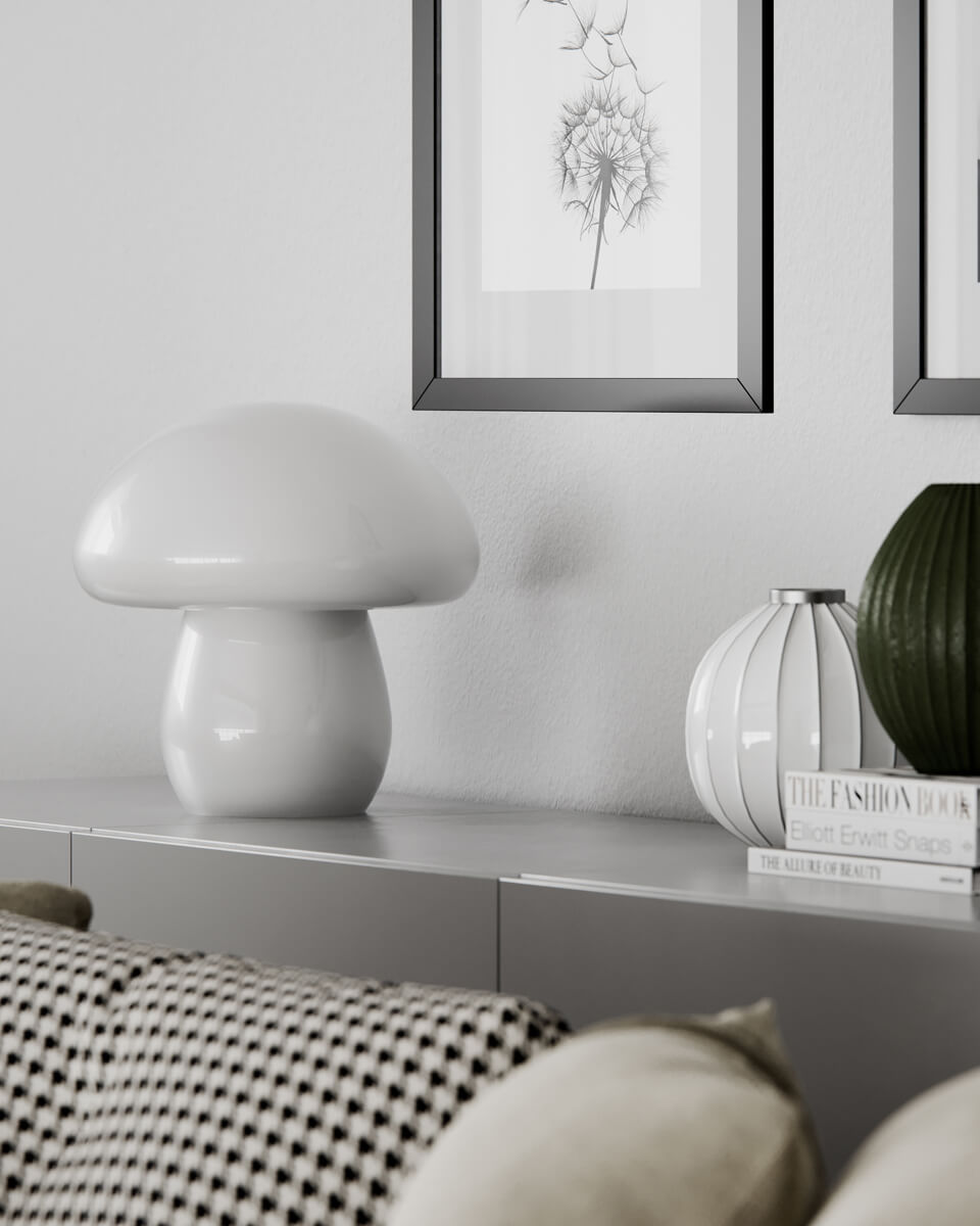 Mira Mushroom 30cm Valkoinen pöytävalaisin valmistajalta By Rydéns - Tutustu Mira Mushroomin kauneuteen ja anna sen ainutlaatuisen vieh&auml;tyksen kultata huoneesi jokaisella valon ja varjon muutoksella.