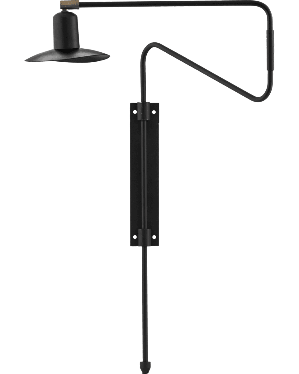 Swing 35cm Musta seinävalaisin valmistajalta House Doctor - Luo vaikuttava tasapaino modernin ja klassisen eleganssin v&auml;lill&auml; sisustukseesi t&auml;ll&auml; sein&auml;valaisimella.