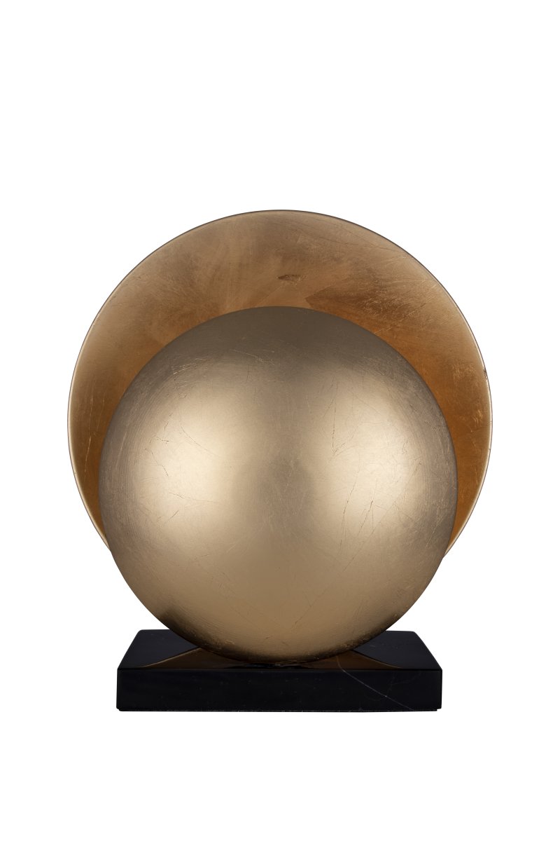 Orbit 32cm Messinki pöytävalaisin valmistajalta Globen Lighting - Tässä artikkelissa on erilaisia kivipintoja, koska se on valmistettu luonnonmateriaalista ja jokainen lamppu on ainutlaatuinen.