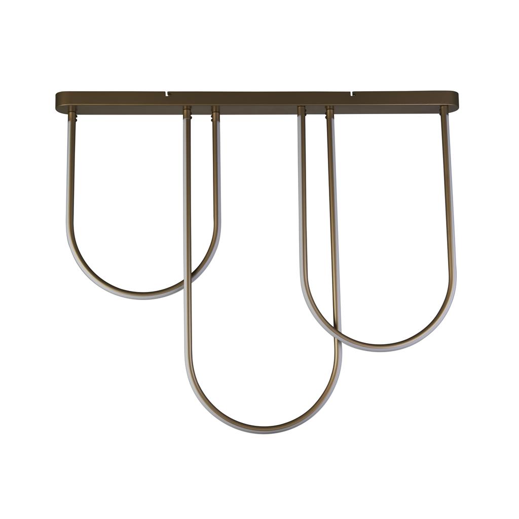 Chime 110cm Pronssi plafondi valmistajalta Searchlight - Chime on kattovalaisin, joka modernilla, kaarevalla muodollaan ja pronssinvärisellä viimeistelyllään on todellinen keskustelunaihe huoneessa.