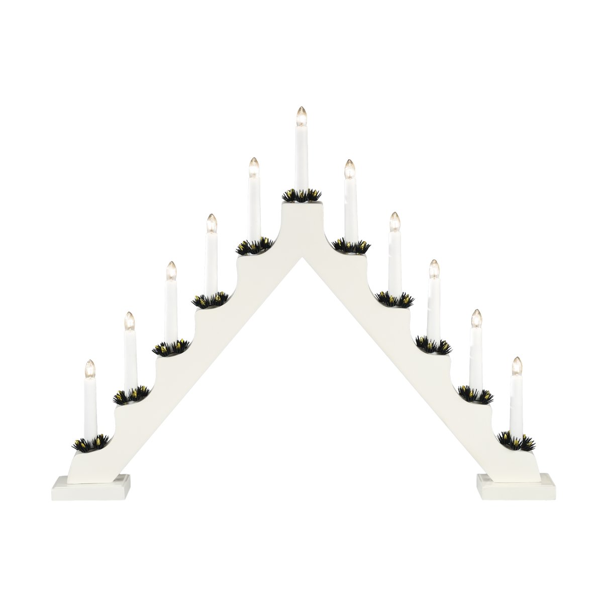 Candelabra 11 Lights Valkoinen valmistajalta Konstsmide - 11 klassisen puolisuunnikkaan muotoisen kynttil&auml;n ja koristeellisten hihansuiden ansiosta se luo l&auml;mpim&auml;n ja juhlavan tunnelman kotiin.