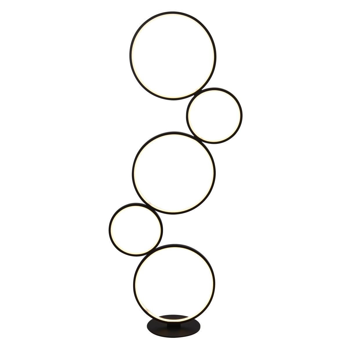 Cirque Musta lattiavalaisin valmistajalta Searchlight - T&auml;ydellinen tasapaino muodon ja toiminnan v&auml;lill&auml; &ndash; t&auml;m&auml; lamppu on taatusti huoneen keskipiste!