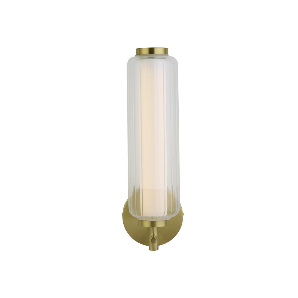 Mod 32cm Messinki seinävalaisin valmistajalta Searchlight - Uurrettu lasi luo kauniin valonleikin varjojen ja heijastusten avulla, jotka antavat huoneelle lis&auml;&auml; syvyytt&auml; ja luonnetta.