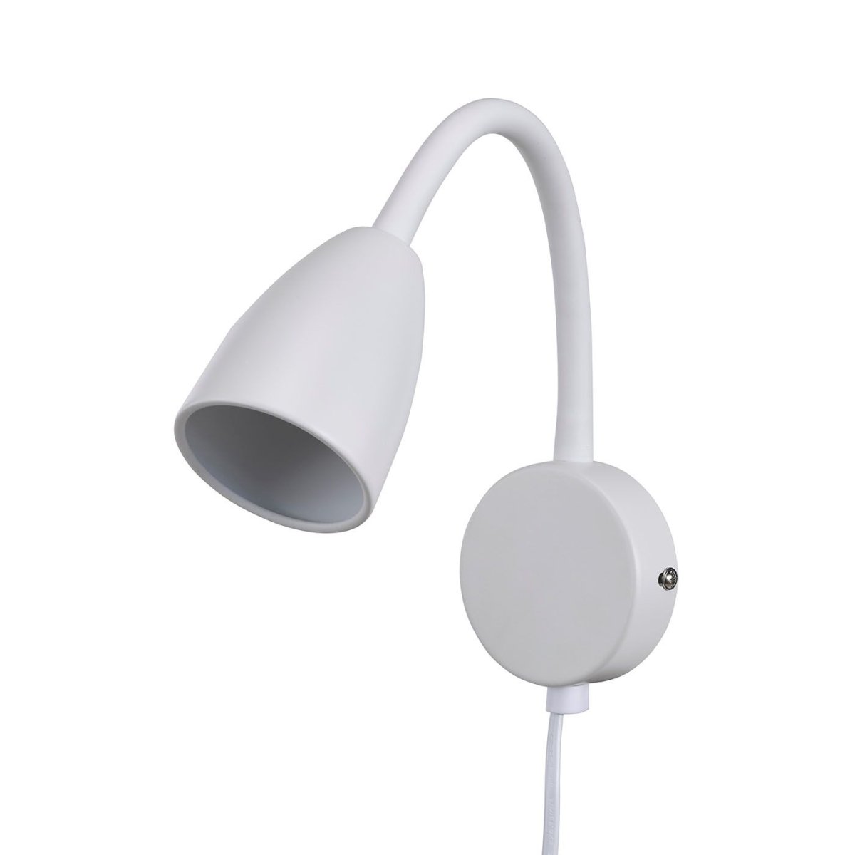 Moa Valkoinen lukulamppu valmistajalta Oriva - Minimalistinen muotoilu sopii kaikentyyppisiin sis&auml;tiloihin, ja matta valkoinen viimeistely antaa hienostuneen vaikutelman.