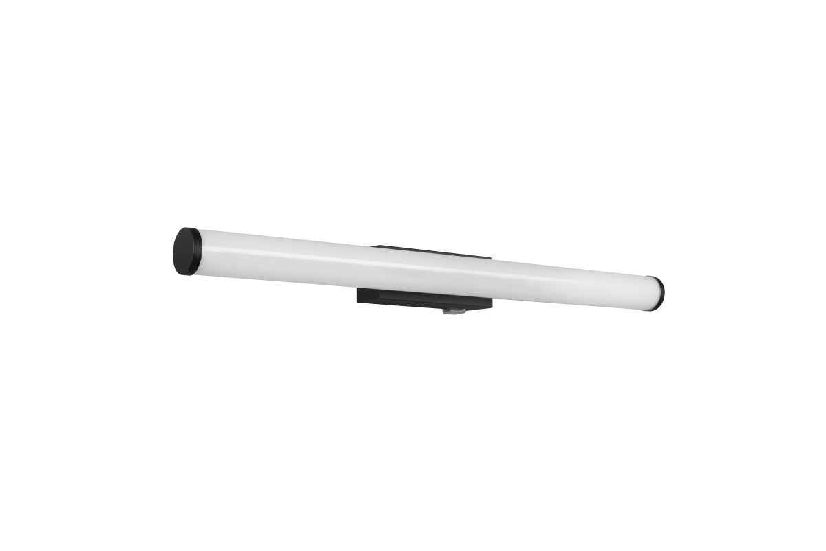 Mattimo 60cm Musta kylpyhuoneen valaisin valmistajalta Trio Lighting - Siinä yhdistyvät mattamustan metallin ja valkoisen muovin harmoninen ilme, ja sitä voidaan ohjata seinäkytkimellä tai integroidulla kytkimellä.